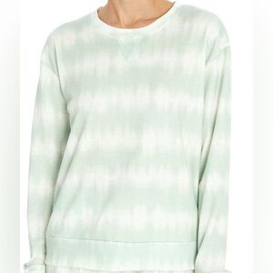 NWT Three Dots Women's Tie Dye Long Sleeve Pullover Sweatshirt- Size X-Small